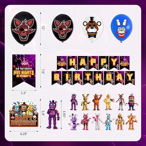 Miniatura 4 de Suministros para fiesta de cumpleaños, el juego de suministros para fiesta de cumpleaños incluye globos, pancarta, adornos para pasteles y adornos