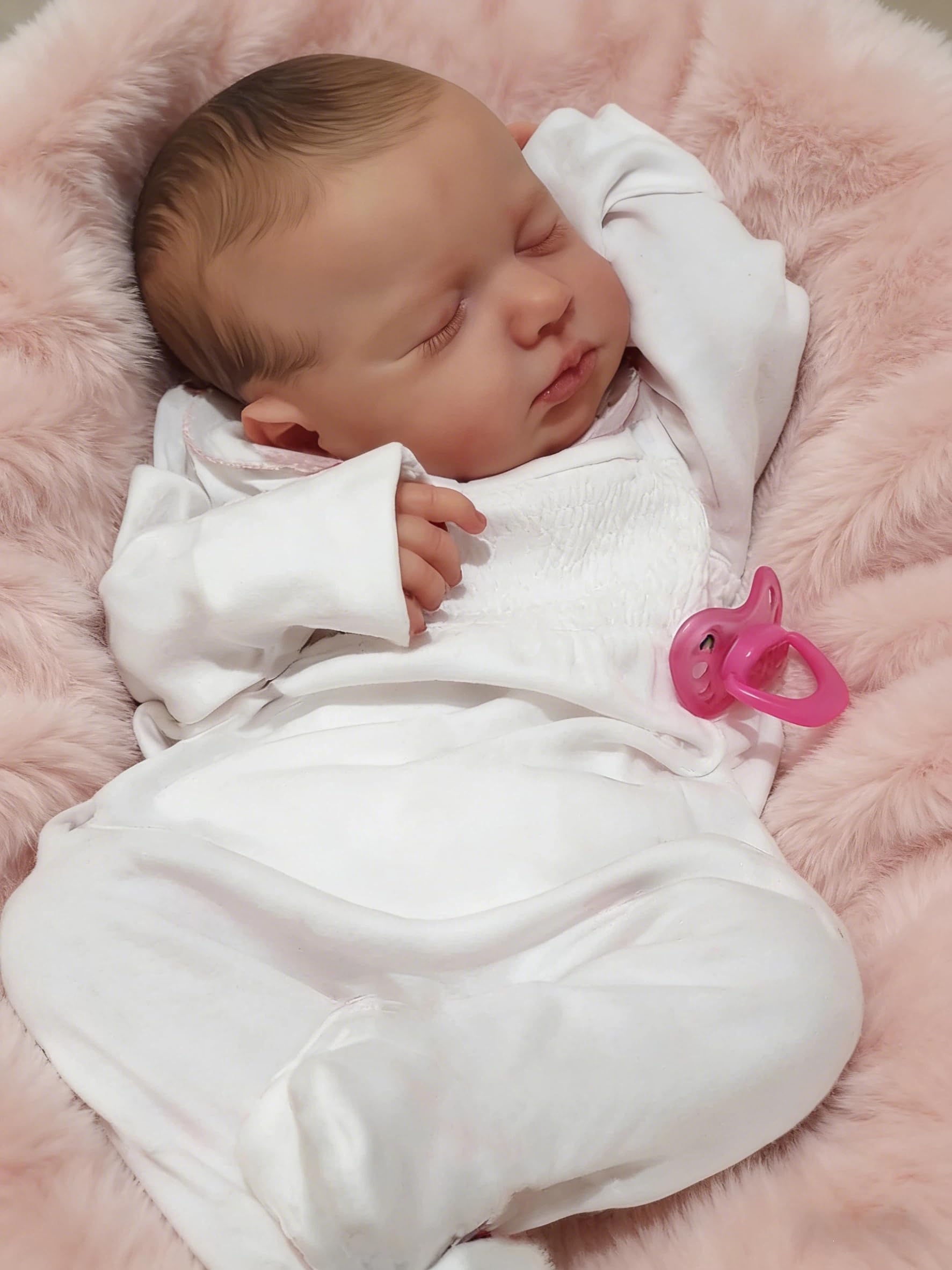 Zero pam Reborn Baby Doll Like Real Baby 20 Inch 50 cm Reborn Baby Full Silicone Vinyl Lifelike Washable Movable Realistic Baby Dolls for Toddlers