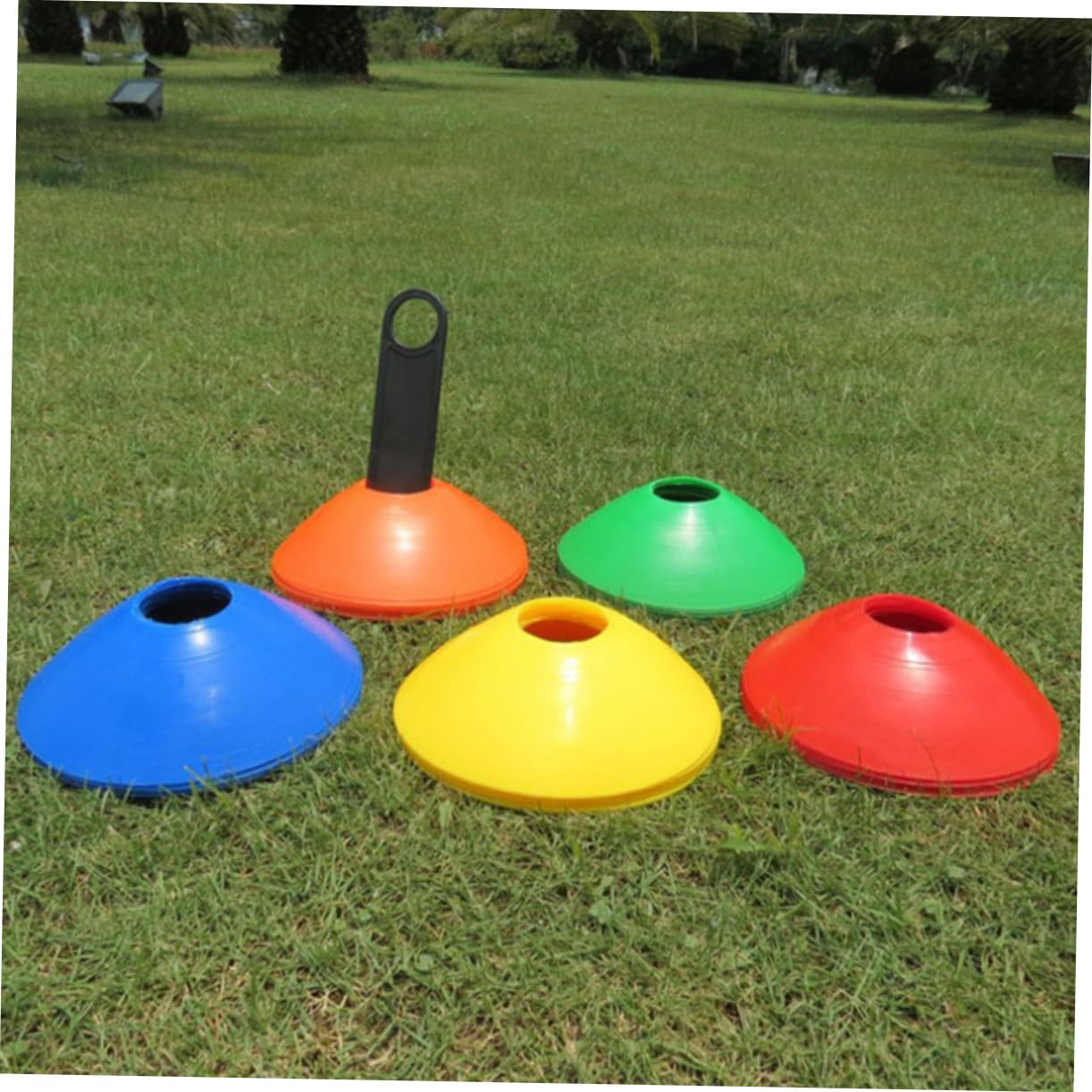 ibasenice 8pcs Disc Cone Stands for Football Training Soccer Drill Equipment Big Cones Soccer
