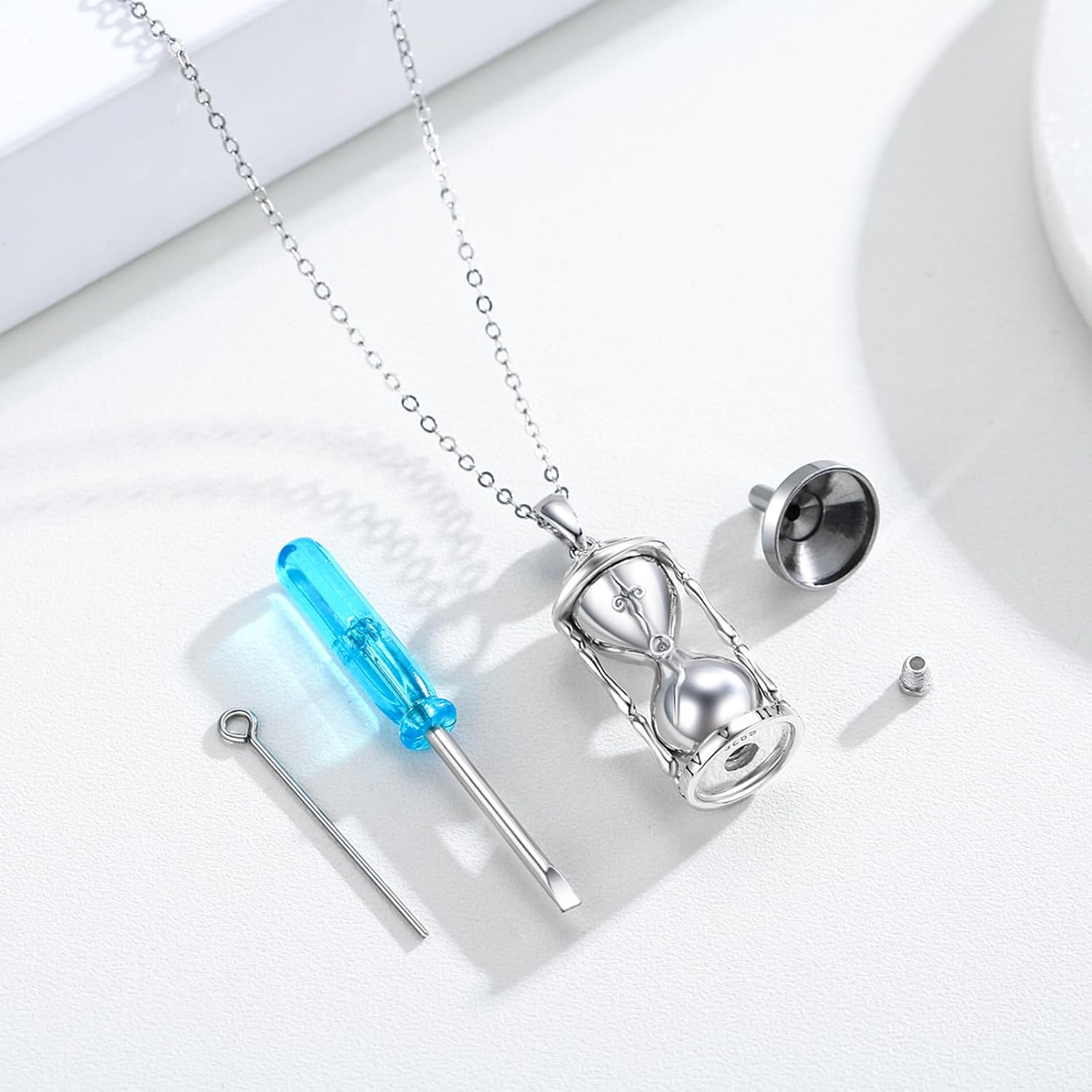 925 Sterling Silver Urn Cremation Pendant Necklace Keepsake Baptism Jewelry for Men Women Loss Of Loved Guitarist - Image 2