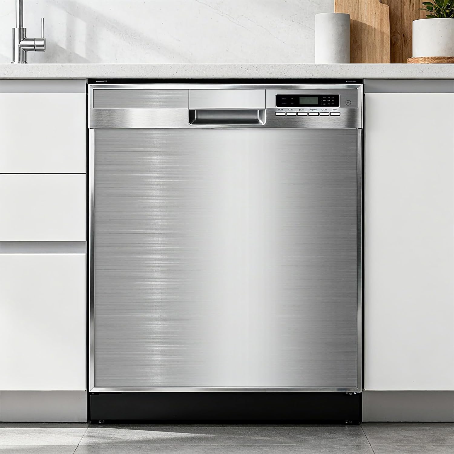 Silver Metallic Peel and Stick Wallpaper Stainless Steel Contact Paper for Kitchen Countertop Backsplash 23.6"x394" Modern Waterproof Self Adhesive Wall Paper for Appliances Dishwasher Fridge