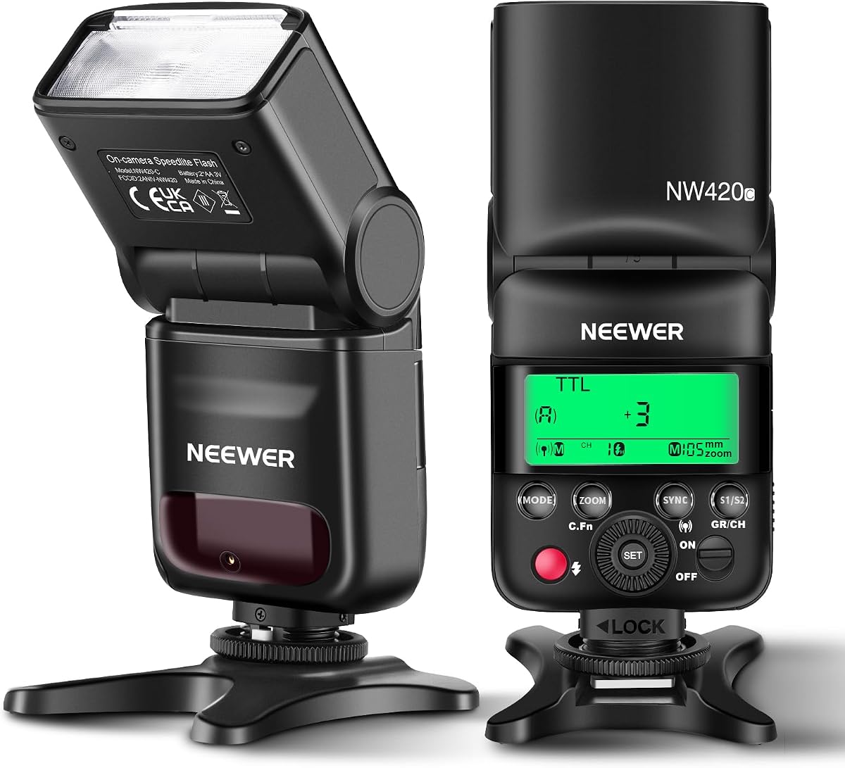 NEEWER NW420-C Mini TTL Speedlite Flash 2.4G Master Slave Mode GN36 HSS Speedlight Compatible with Canon Cameras R6 R5 R3 R M6 850D 800D 760D 750D 650D 600D 7D Mark II 7D 6D Mark II 6D 5D Mark IV/III