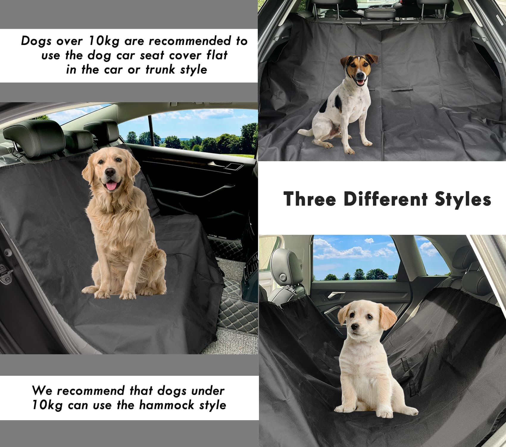 Hond Auto Kofferbakbeschermer, voor Kia Ceed Proceed XCeed SW GT 2018-2023 2024 Auto Kofferbakbeschermer Waterdichte Hond Achterbank Cover Zij- en Bumperbescherming,B-L(175 * 105cm