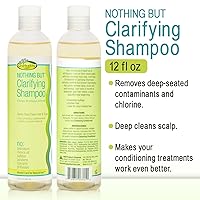 Vista 2 de NOTHING BUT Champú clarificante sin sulfato desintoxicante para cabello natural, champú para el cabello, elimina la acumulación, 12 onzas, paquete