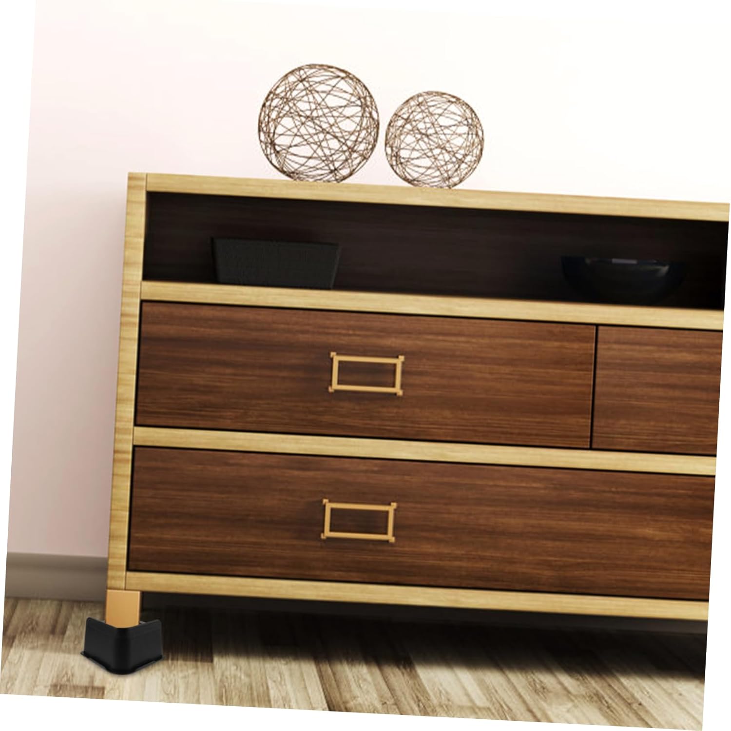 4pcs Non- Furniture Risers Bed and Couch Leg Elevators for Enhanced Stability and Floor Easy Installation Pads for Table Sofa Desk