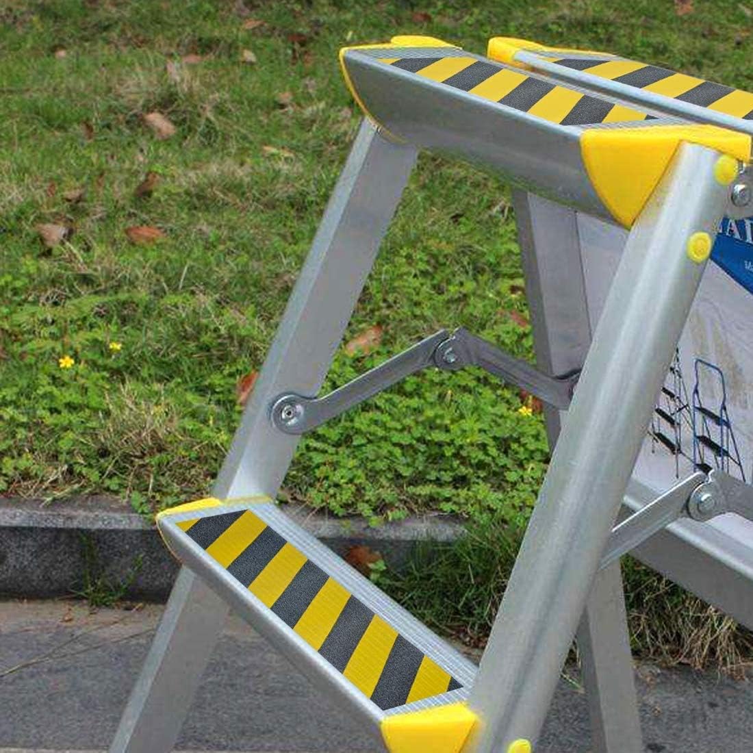 Nastro Antiscivolo WELSTIK 5cm X 5m - Adesivo Ad Alta Trazione, Impermeabile, Per Scale, Esterno E Interno, Nero/Giallo