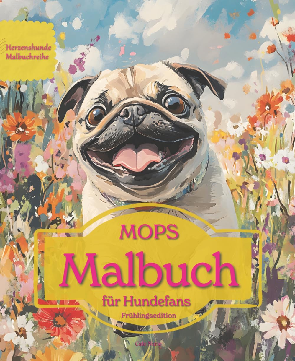 MOPS: Malbuch für Hundefans – Frühlingsedition mit wunderschönen Frühlingsmotiven zur Entspannung und kreativen Auszeit (Herzenshunde-Malbuchreihe)