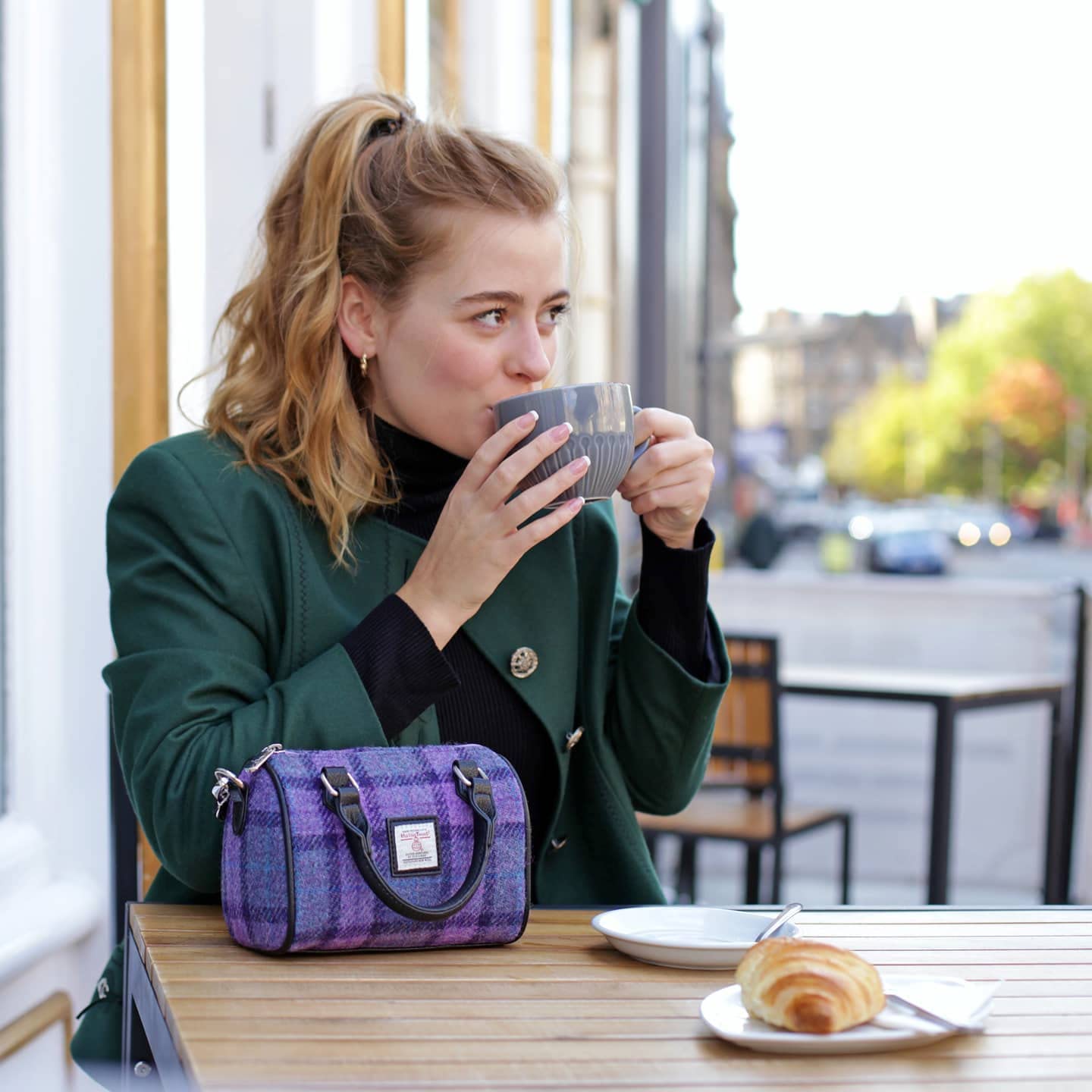 Glen Appin Harris Tweed 'Kilbride' Mini Bowling Tote Bag