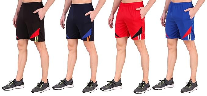 Sports Shorts for Men with Pockets (Free Size Waist 28 to 34 Inch)