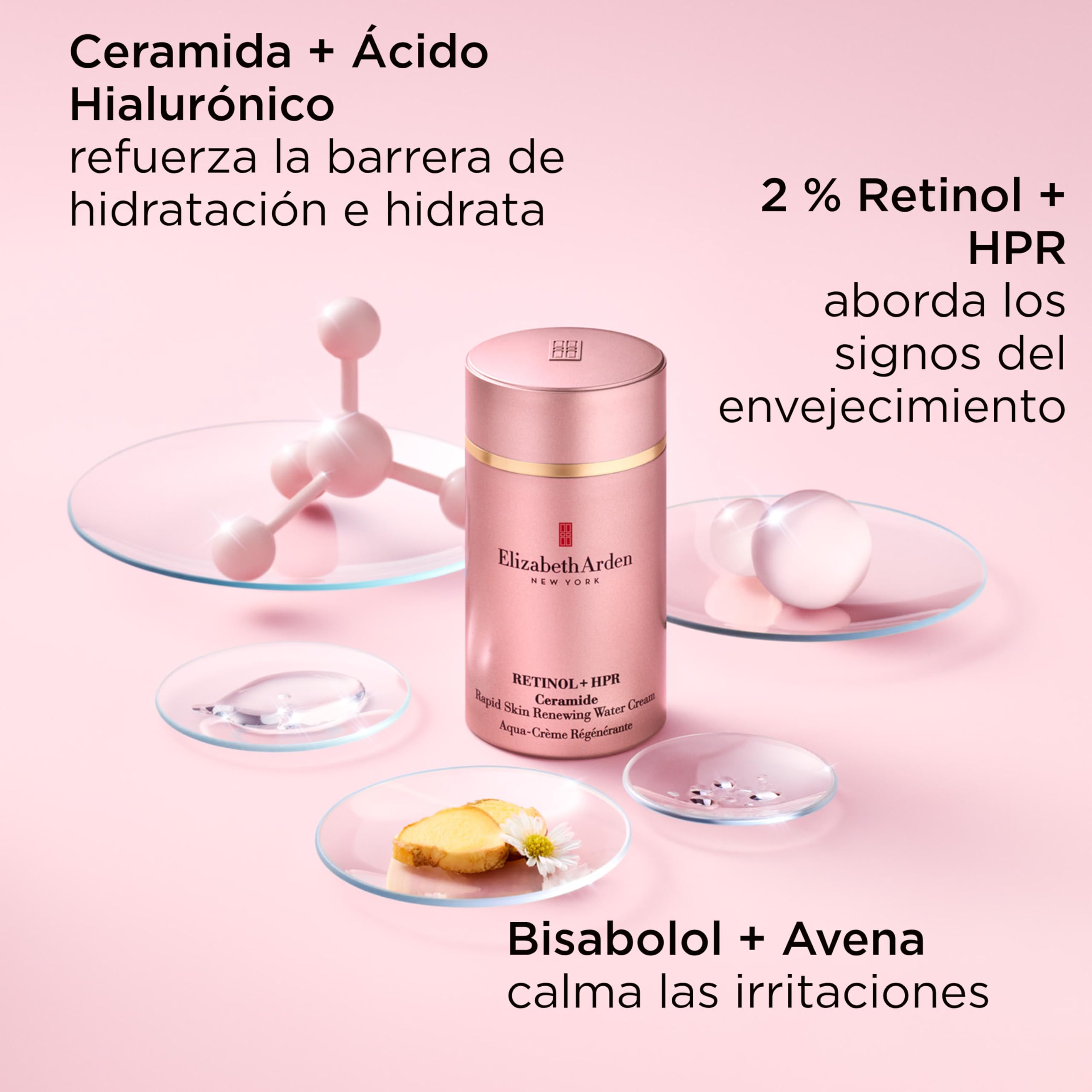 Elizabeth Arden Retinol + HPR Ceramide Crema Renovadora 50 ml | Crema con retinol y ceramidas que ayuda a alisar arrugas y mejorar textura y firmeza.