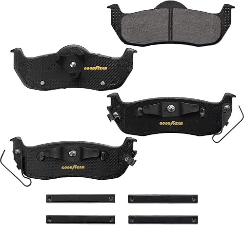 Miniatura 2 de Goodyear Brakes GYD1041 - Juego de pastillas de freno de disco trasero de cerámica de carbono para camión y SUV, pieza de repuesto para Infiniti