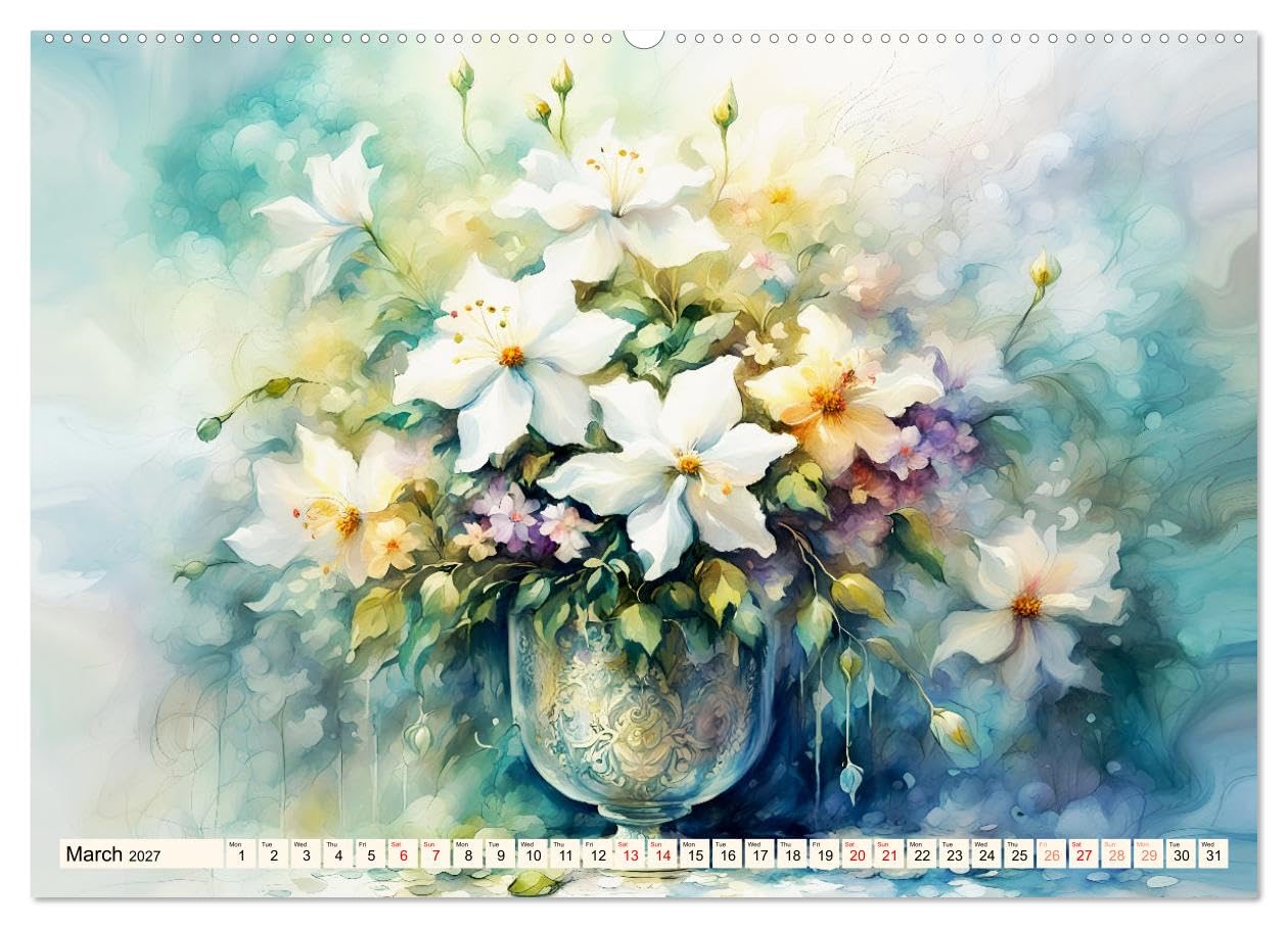 Blossom joy (High Quality Premium Wall Calendar 2027 DIN A2 landscape),CALVENDO 12 Month Wall Calendar: Enchanting flowers, a joy for the whole year.