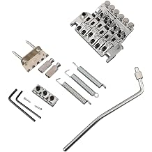 Double Locking Tremolo Bridge Set for Electric Guitar Floyd Rose Style Zinc Alloy Bridge with Locking Nut Saddles 6 String Parts Black Silver GoldSilver