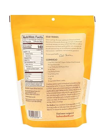 Bob's Red Mill Organic Medium Grind Cornmeal, 24 OZ