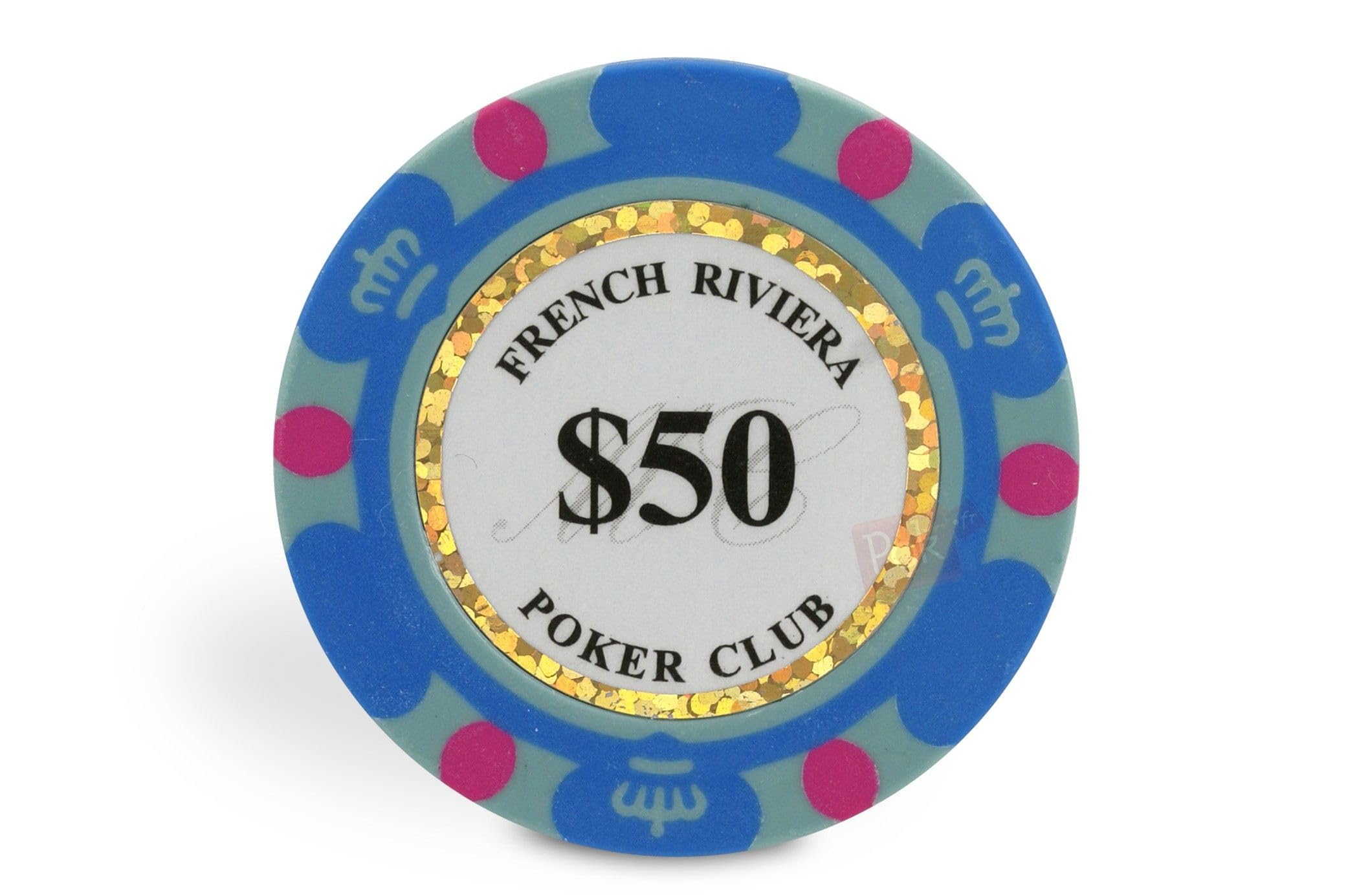 FRENCH RIVIERA Malette Poker 500 Jetons Gold + 2 Jeux de Cartes + Bouton Dealer - Poker Set de 500 Jeton de Poker (avec Valeur) - Jeu de Poker avec 500 jetons de Poker - Mallette Poker