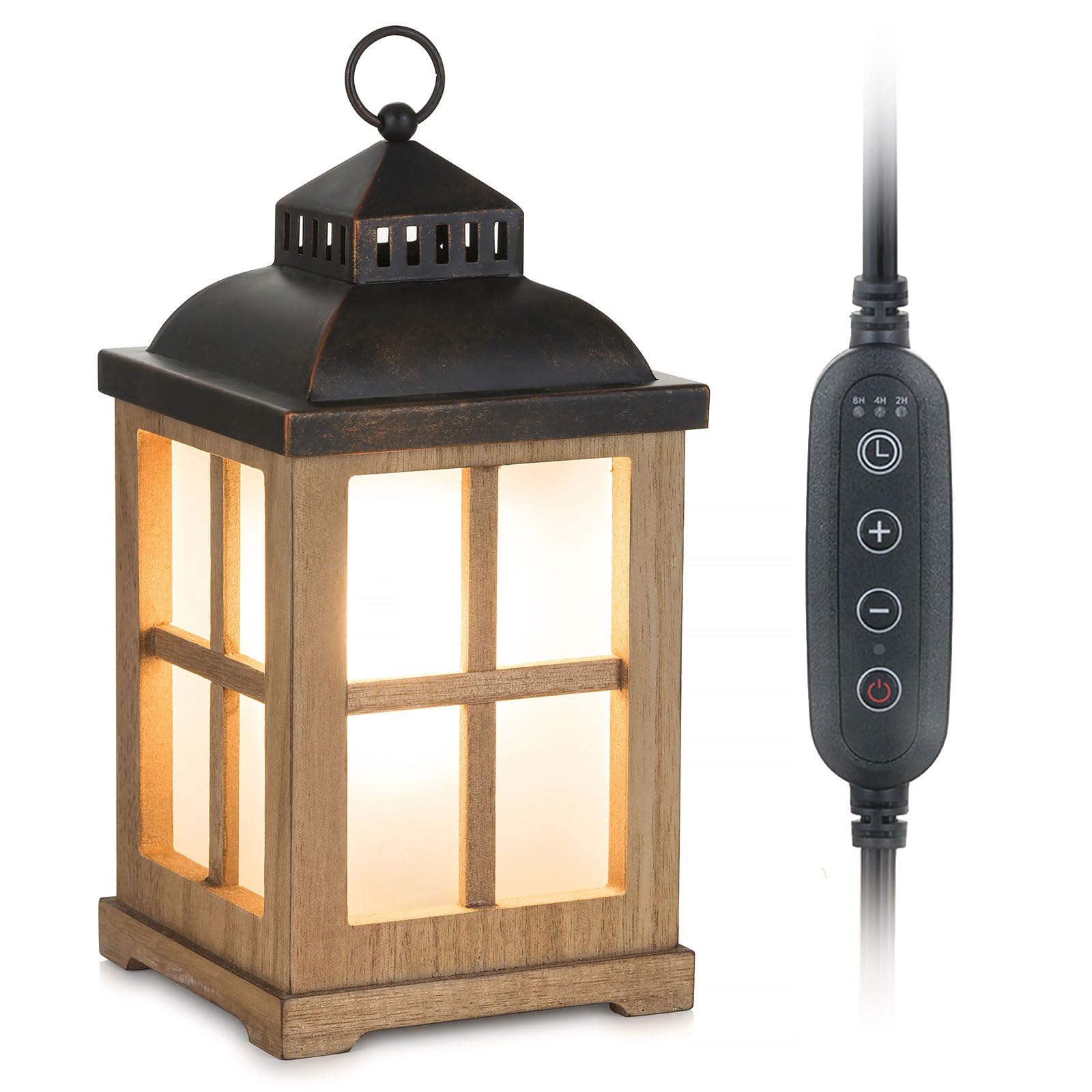 Elektrische Duftlampe für Wachs mit Timer: Holz Candle Warmer Tischlampe für ätherische Öle Duftkerze Duftöl Raumduft Wohnung Deko landhausstil