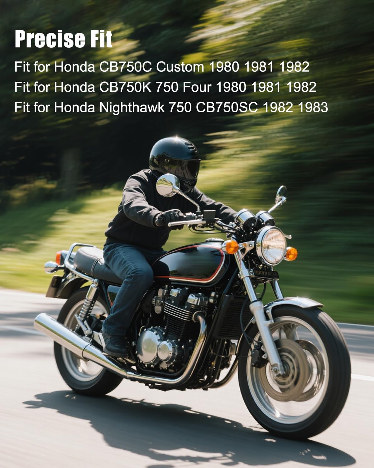 Carburetor Rebuild Kits Compatible with Honda CB750C CB750K 1980 1981 1982 Nighthawk 1982 1983, 4 Pack Carb Repair Kit with Plug