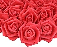 Vista 23 de 3 x 1.6 x 3 pulgadas, 100 unidades de espuma artificial 3D de tacto real sin tallo para decoración del hogar y fiesta de boda (negro)