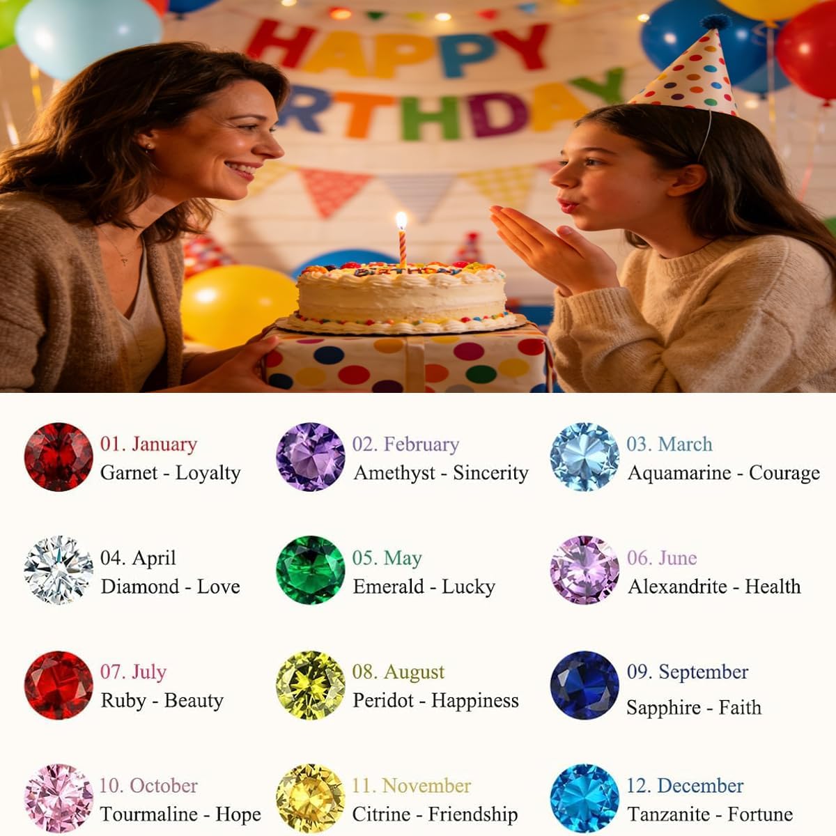 Personalized Sweet 16 Ring with Birthstone Custom Engraved Name Birthstones Ring Birthday Anniversary Quinceanera Gift for Women Daughter Girlfriend