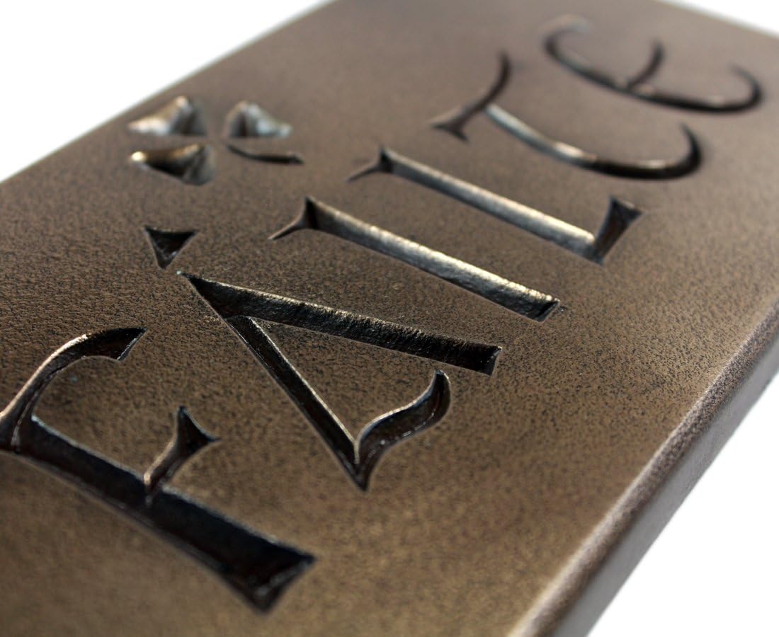 Wild Goose Failte Sign Irish Welcome and Shamrock Resin Cast Coated In Bronze 8 Inches Long by 4 Inches Tall Made in Ireland