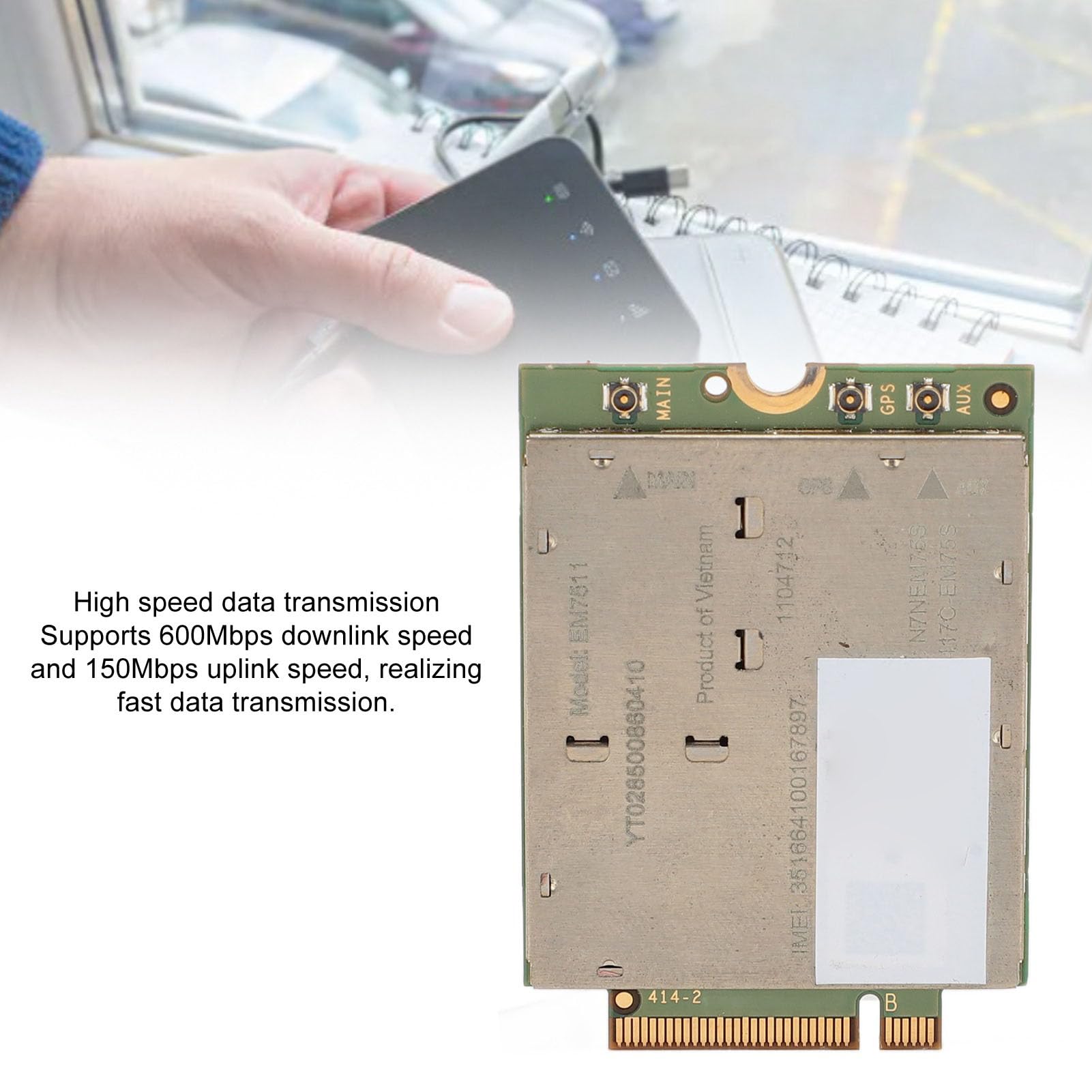 Modulo 4G per Trasferimento Dati Veloce Velocità di Download 600Mbps per Laptop con Interfaccia M.2 - Compatto e Affidabile