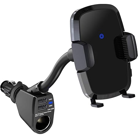 Amazon ペルシード Pellucid Qi対応 スマホホルダー フレキシブルワイヤレス充電ホルダー シガーソケット取付タイプ Bk Sph1906 シガーソケット充電器 車 バイク