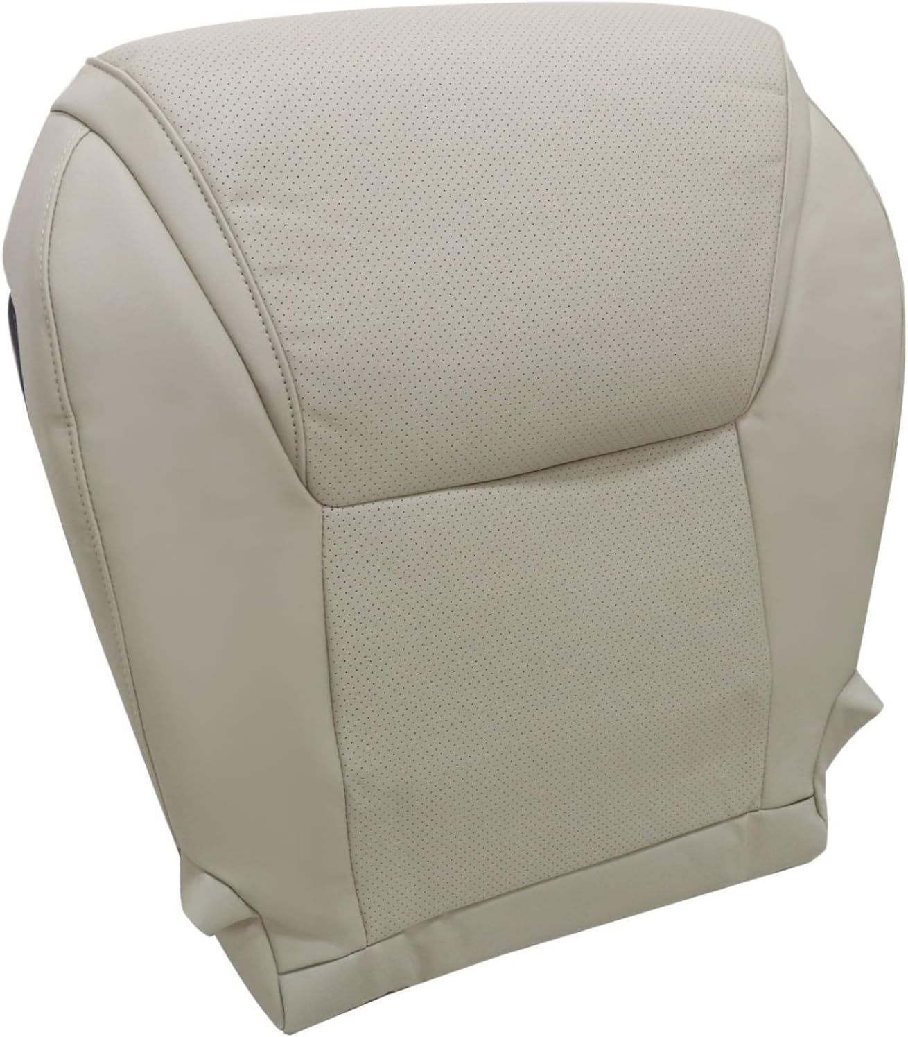 Priprilod Light Tan Perforated Leather Driver Side Bottom Replacement Seat Cover Compatible with Lexus Lx570 2008 2009 2010 2011 2012 2013 2014 2015