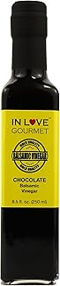 In Love Gourmet Chocolate Balsamic Vinegar 250ML/8.5oz Great on Strawberries and Fruit Salads, Amazing on Grilled Steaks and Chicken
