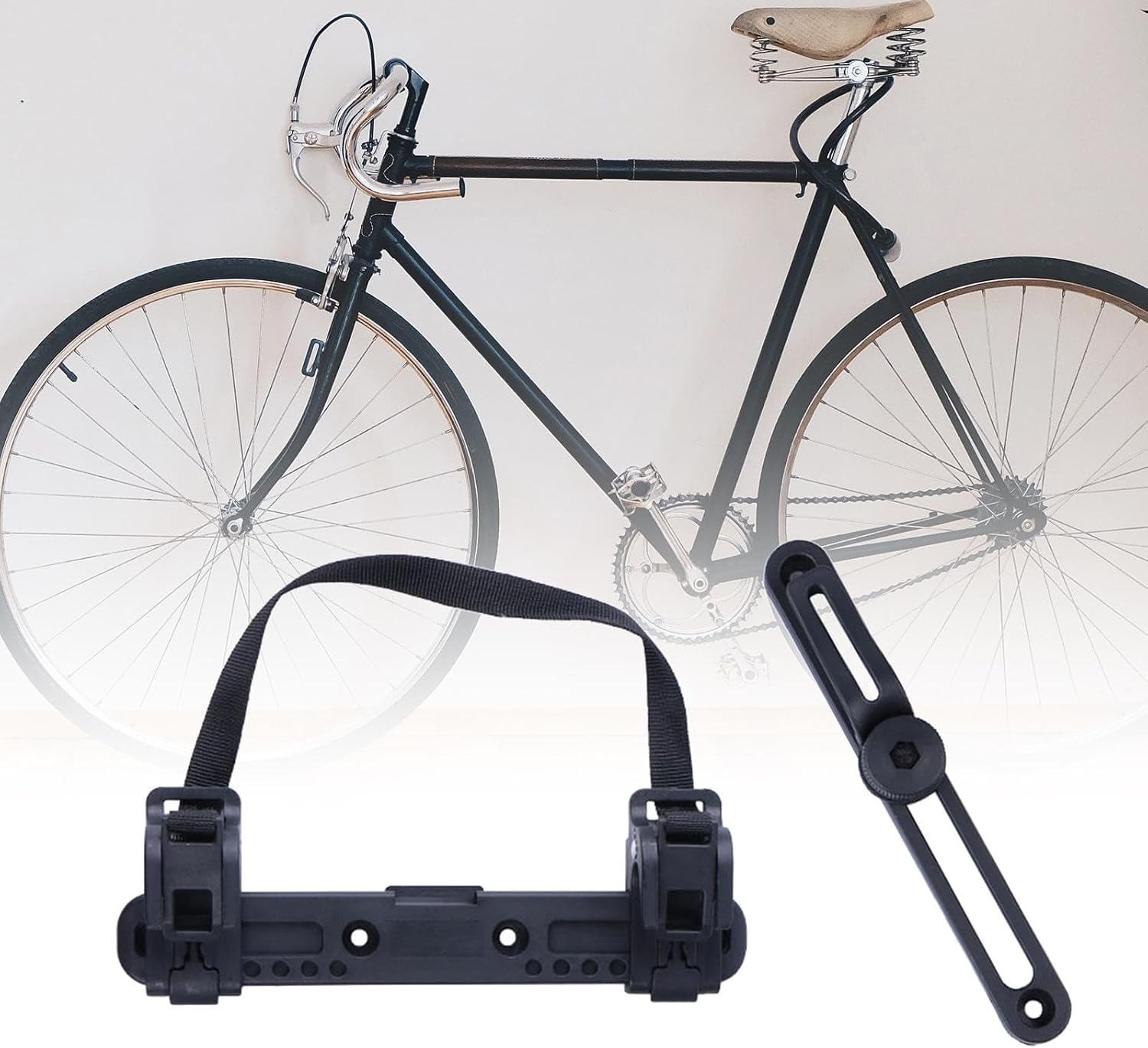 Bike Bag Buckle Conversion Bracket for Bicycle Saddle and Rear Rack Bags, Nylon Adjustable Mount for Mountain and Road Cycling