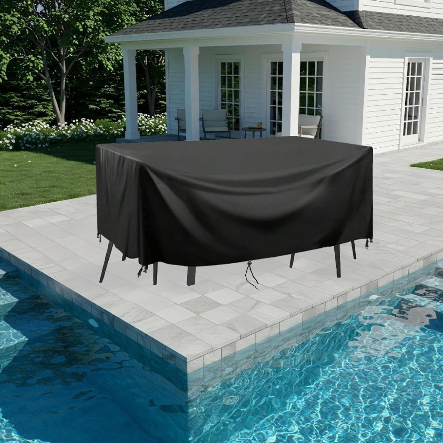 89x39x30in/LxWxH Patio Furniture Sofa Cover Waterproof Outdoor Sofa Cover Anti-UV Outside Sectional Sofa Set, General Purpose, Outside Table and Chair Covers, Heavy Duty 600D