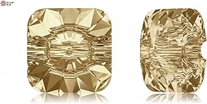 PRIMERO Crystal 3201 Rivoli Square Flat Sew-on Stones Crystals Crystal & Crystal AB In 10mm - Foto 6