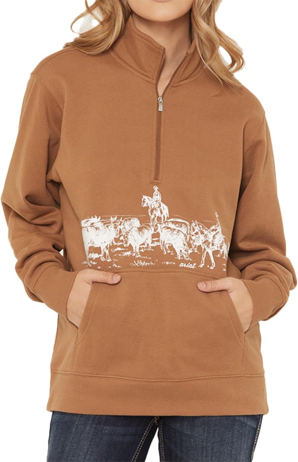 ARIAT Women's Boot Barn Exclusive Scenic 1/2 Zip Pullover - Image 4