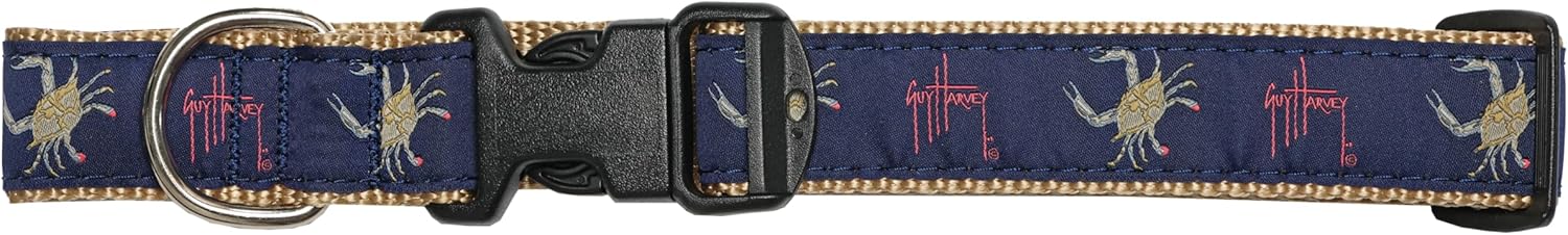 Guy Harvey Dog Collars (Pink Sea Turtle, Large 1¼ 15”-24”)