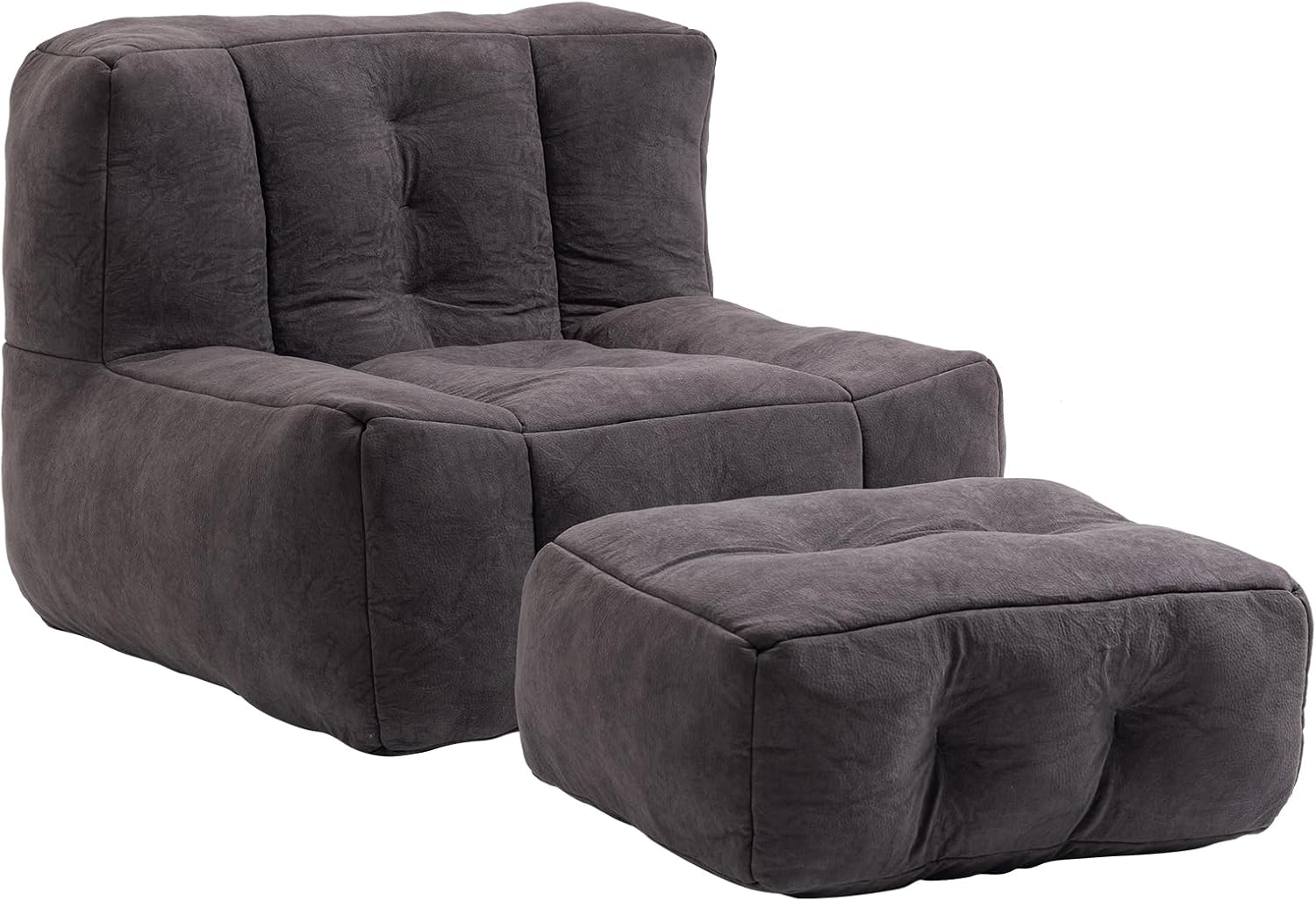 Sudwesto Bean Bag Chair, Microfiber Upholstered Bean Bag