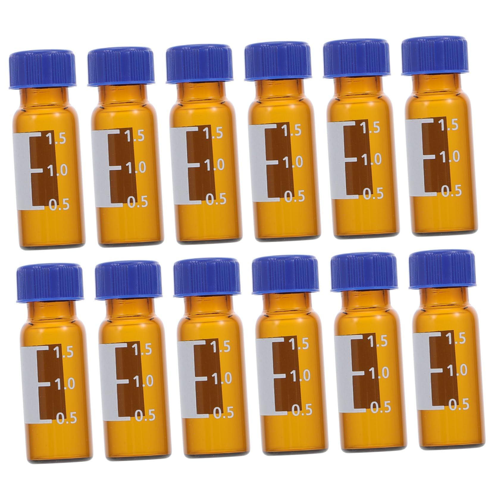 Fiale Campione in Vetro 2ml 100 Pezzi con Tappi e Pad