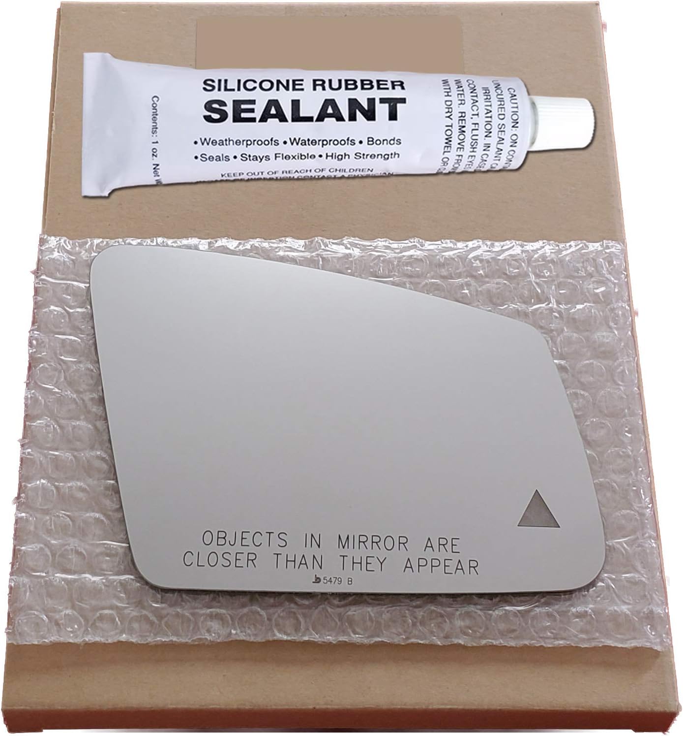 Mirror Glass Replacement + Silicone for 2014-2019 Mercedes-Benz CLA250 Passenger Side - Blind Spot (2015 2016 2017 2018 14 15 16 17 18 19)