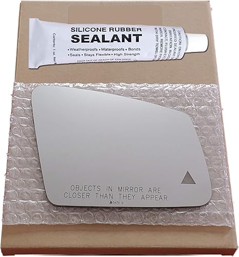 Cristal de repuesto + silicona para Mercedes-Benz CLA250 2014-2019 lado del pasajero - Punto ciego (2015 2016 2017 2018 14 15 16 17 18 19)