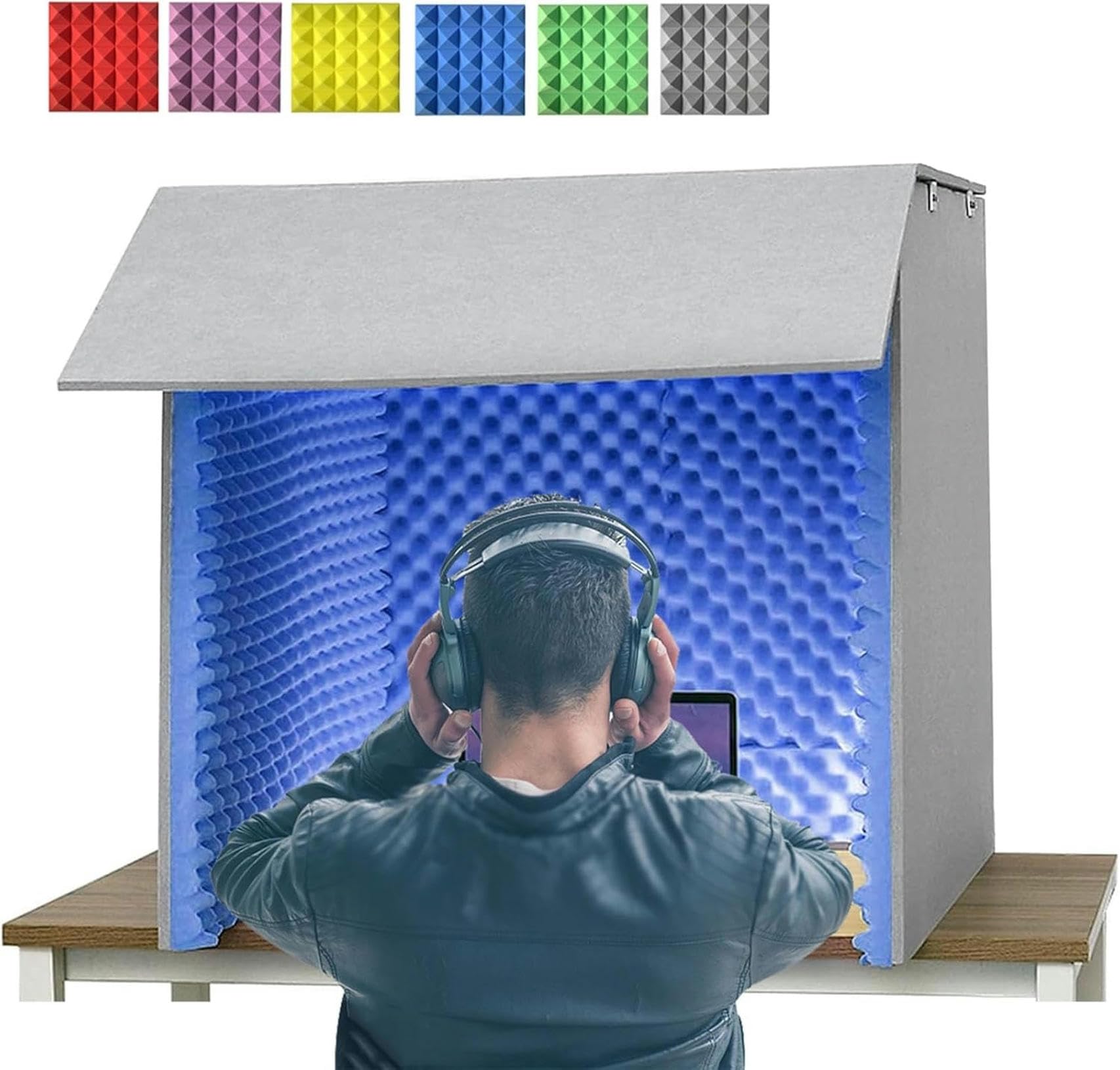 Bouclier de microphone avec cabine vocale portable pour enregistrement sonore de doublage
