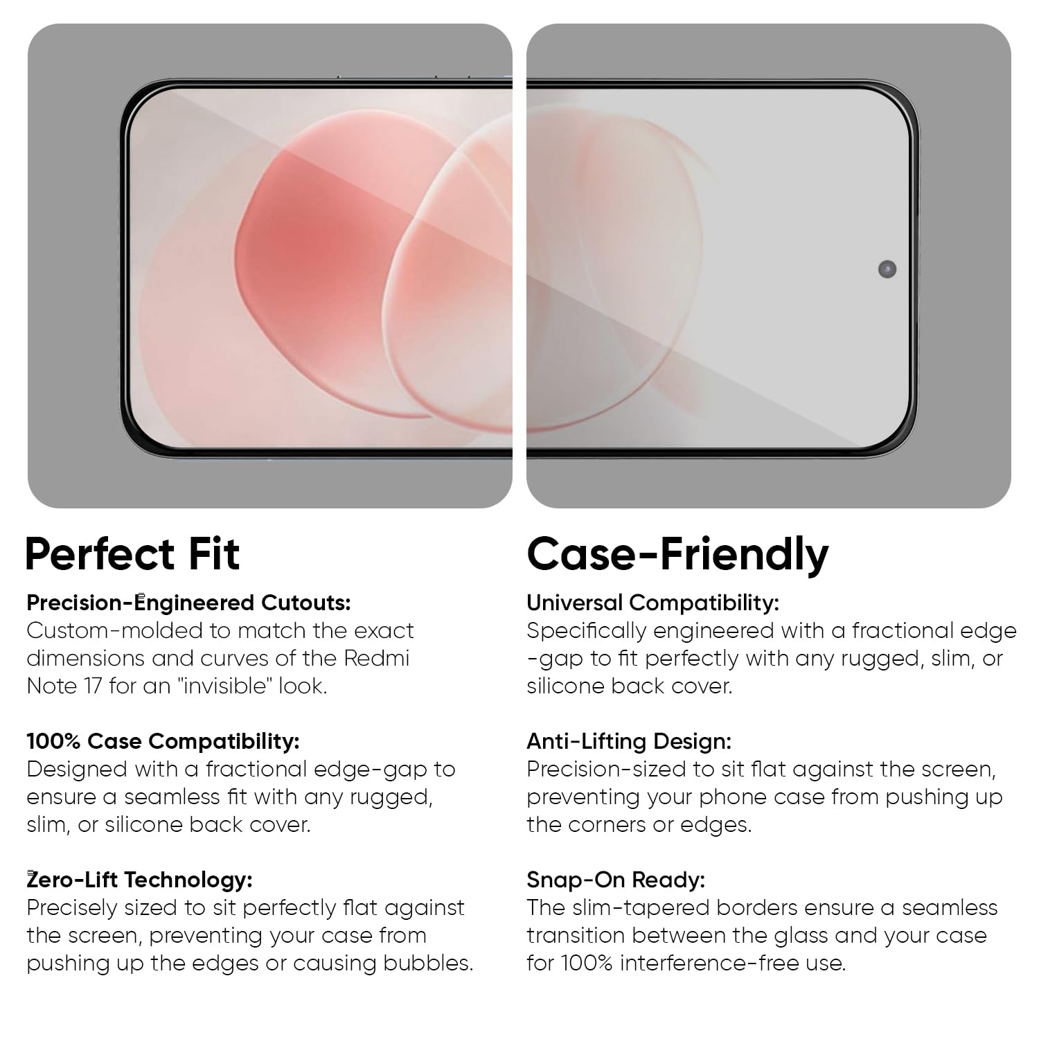 POPIO Military-Grade Gorilla Tempered Glass for Redmi Note 17 | 9H Hardness, Edge-to-Edge, Bubble-Free — Amazon image 4