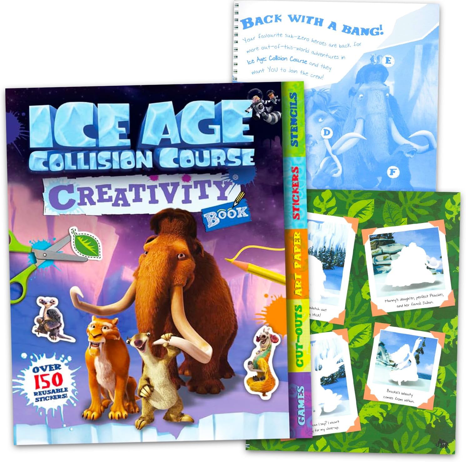 Ice Age Coloring Book Set for Kids - Includes 1 Ice Age Collision Course Creativity Book with 150+ Stickers | Disney Activity Set for Boys, Girls