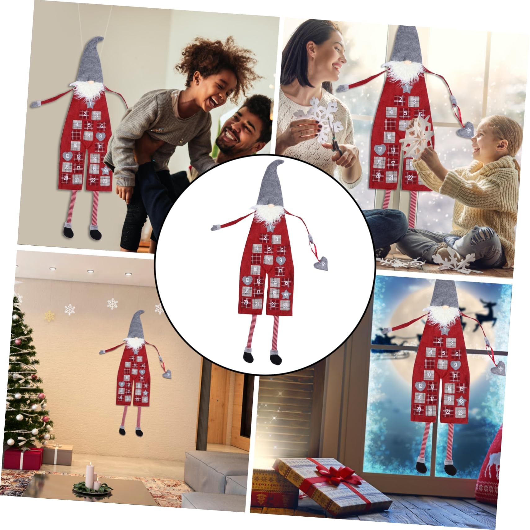 Cabilock Calendario De Adviento De Cuentas Regresivas Decoración De Navidad Gnomito Decorativo