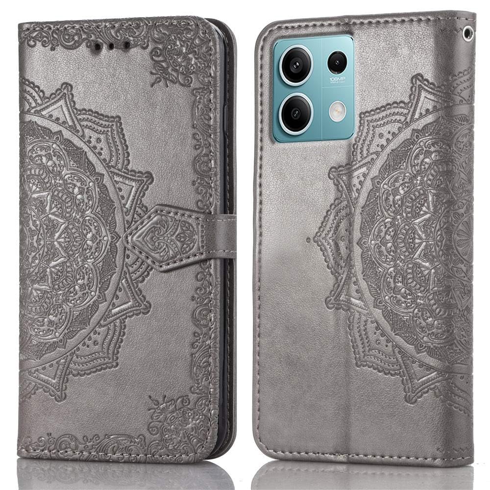 ClickCase Queen Series for Redmi Note 13 Pro 5G Leather Flower Embossing Wallet Flip case Magnetic Closure Flip Cover for Redmi Note 13 Pro 5G (Grey) (B0CRQ42RKZ) Amazon Price History, Amazon Price Tracker