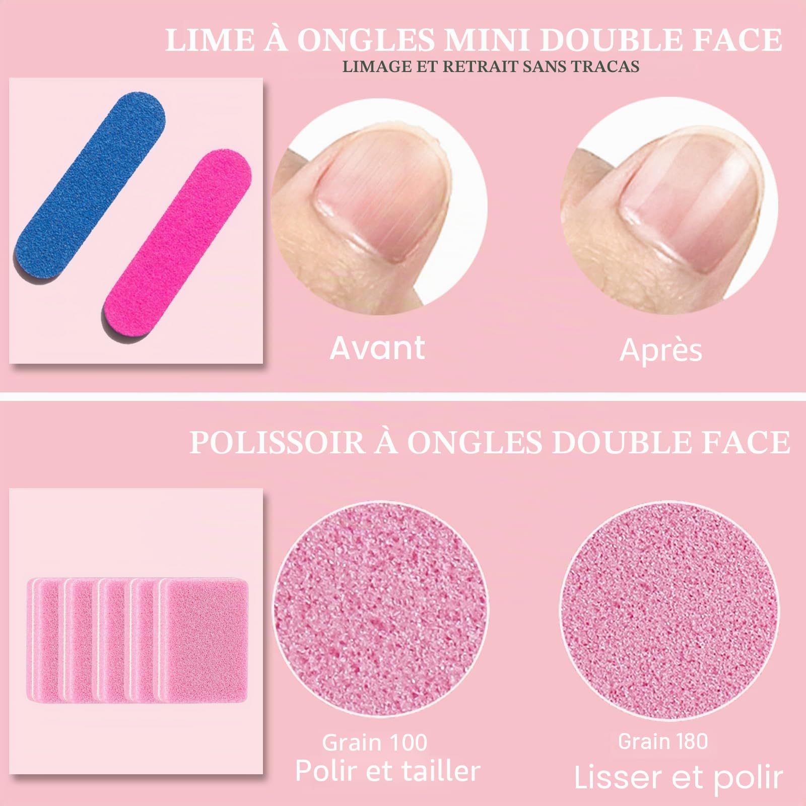 20Pcs/Set Faux Ongle Colle, ELALRAU Kit d'outils pour ongles pressés, Kit de préparation des ongles avec Autocollant D'Ongle de Colle, Dissolvant de colle à ongles pour emballage à pression