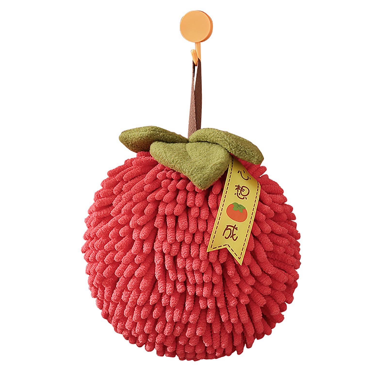 Jazuaiao Chenille Hand Towel Wipe Towel Ball with Hanging Loop Quick Drying Absorbent Microfiber Handball for Kitchen Bathroom Chenille Hand Wipe