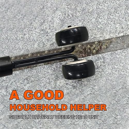 Miniatura 6 de Gancho curvado removedor de malezas para jardín, patio, césped, acera, calzadas, malas hierbas, aleación de aluminio, desbrozadora manual negro