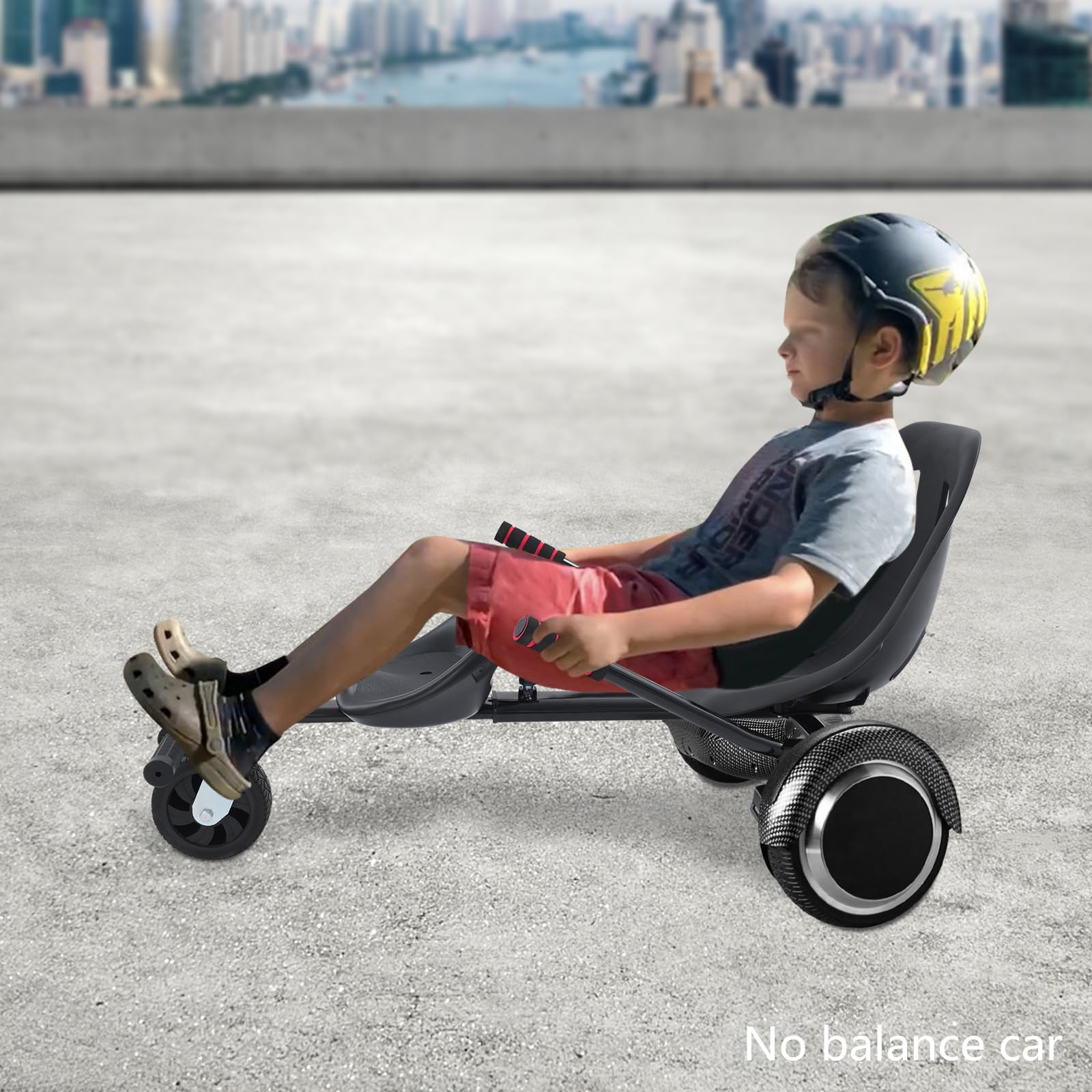 Hoverboard Sitz, Doppel-Personen-Balance-Roller, Verstellbarer Balancier-Roller für 6,5-10 Zoll, Universal Gokart-Zubehör für Kinder und Erwachsene