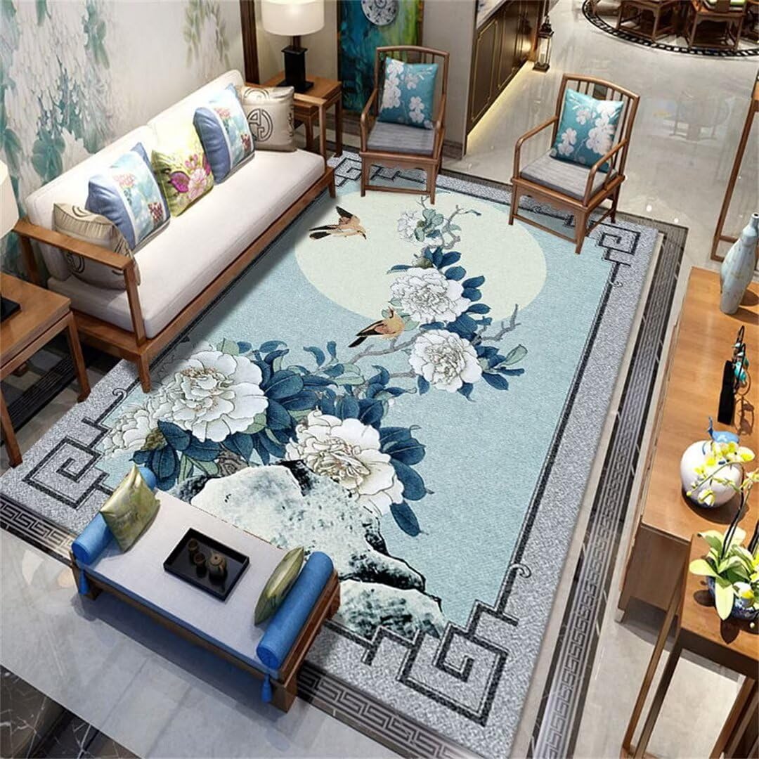 Tapis de sol antidérapant bleu 120x180cm contre l'humidité