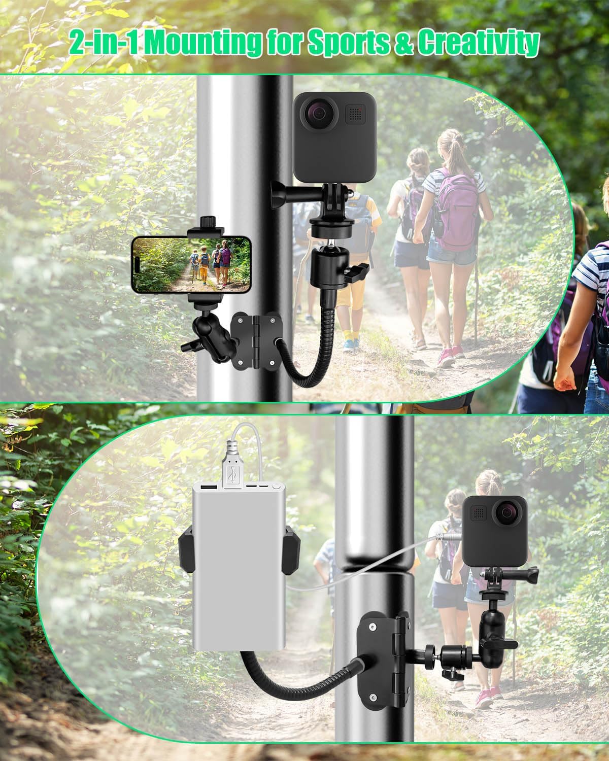 Magnetic Fence Phone Holder with 4 Magnets Compatible with GoPro Mevo Start Insta360, Gamechanger Mounting Kit Firmly Attached, Magnet Camera Fence Mount for Baseball Softball Tennis