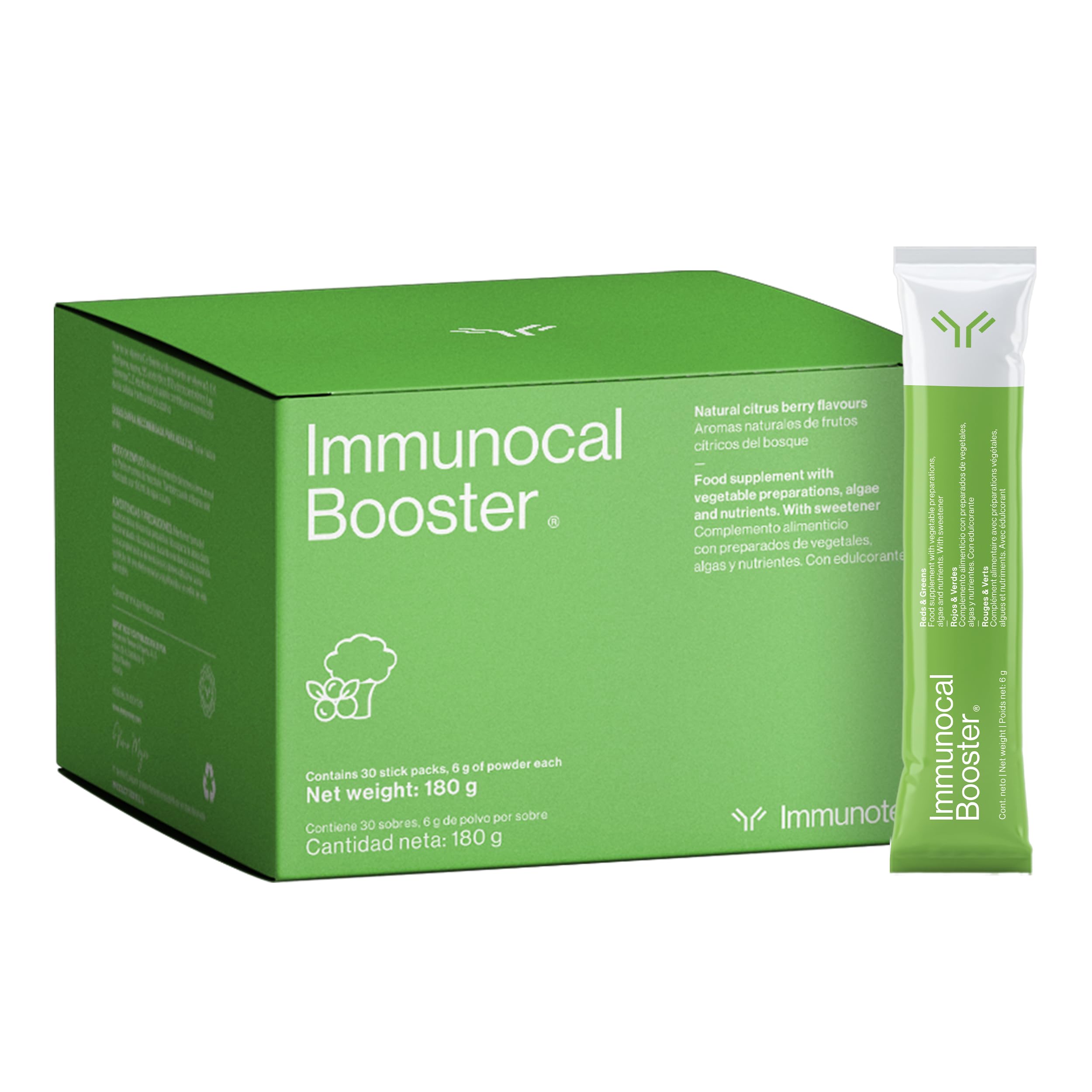 Immunocal Booster® – +50 Fruits & Veggies, 20 Cal Superfood Antioxidant with Nrf2 Activator™, Selenium + Sulforaphane, Immune Support, Inflammation Aid | Gluten Free, Sugar Free | 30 Servings
