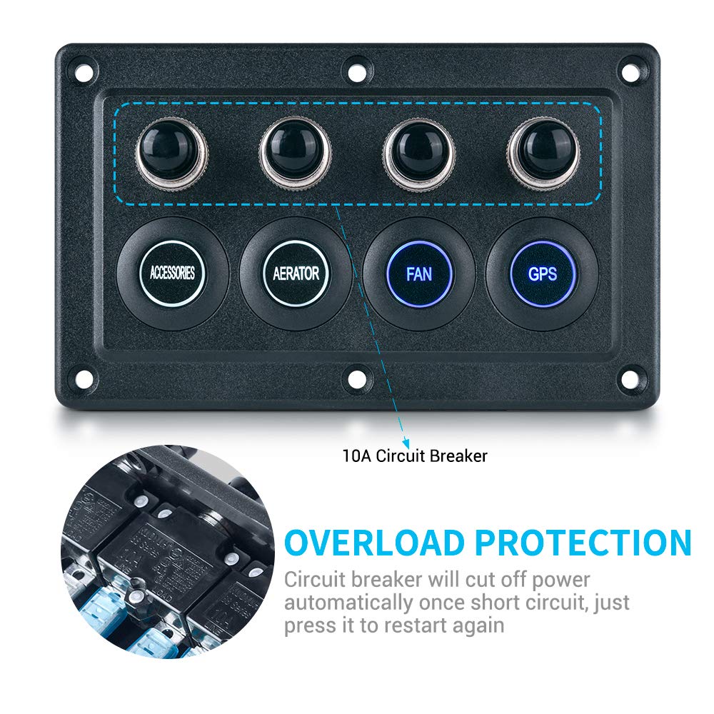 Buу 1 gеt 1 🔥 MICTUNING 4 Gang LED Touch Screen Switch Panel - Slim Pre Wired Touch Screen Circuit Breaker DIY Sticker with Label Sticker and Rubber Seal Ring for Car RV Marine Boat Caravan Yacht 70% оƒƒ Dіѕсоunt MICTUNING 4 Gang LED Touch Screen Switch Panel - Slim Pre Wired Touch Screen Circuit Breaker DIY Sticker with Label Sticker and Rubber Seal Ring for Car RV Marine Boat Caravan Yacht